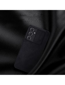 Nillkin Qin Läder Pro-fodral för Samsung Galaxy A54 5G Flip Cover Kamerafodral Svart