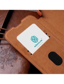 Nillkin Qin Läder Pro-fodral för Samsung Galaxy A54 5G Flip Cover Kamerafodral Svart