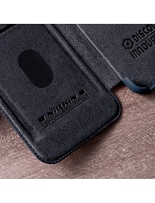 Nillkin Qin Läder Pro-fodral för Samsung Galaxy A54 5G Flip Cover Kamerafodral Svart