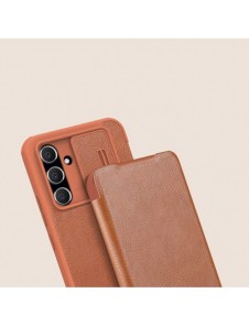 Nillkin Qin Läder Pro-fodral för Samsung Galaxy A54 5G Flip Cover Kamerafodral Svart