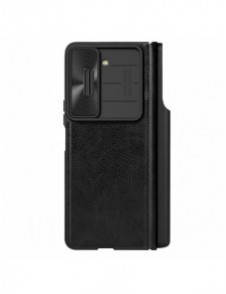 Nillkin Qin Leather Pro Läderfodral med kameraskydd för Samsung Galaxy Z Fold 5 - Svart