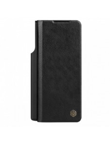 Nillkin Qin Leather Pro Läderfodral med kameraskydd för Samsung Galaxy Z Fold 5 - Svart
