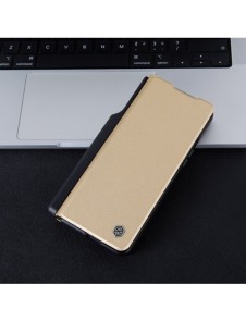 Nillkin Qin Leather Pro Läderfodral med kameraskydd för Samsung Galaxy Z Fold 5 - Svart