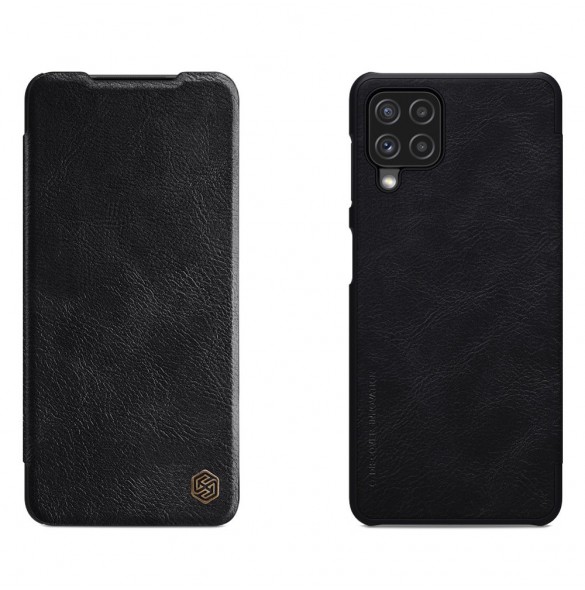 Nillkin Qin original läderfodral till Samsung Galaxy A22 4G svart