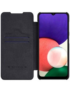 Nillkin Qin original läderfodral till Samsung Galaxy A22 4G svart