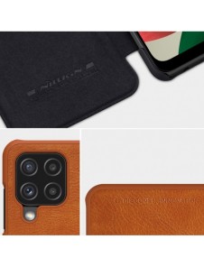 Nillkin Qin original läderfodral till Samsung Galaxy A22 4G svart