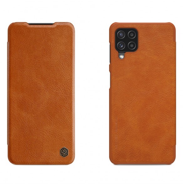 Nillkin Qin original läderfodral till Samsung Galaxy A22 4G brun