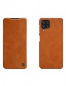 Nillkin Qin original läderfodral till Samsung Galaxy A22 4G brun