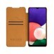 Nillkin Qin original läderfodral till Samsung Galaxy A22 4G brun