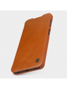 Nillkin Qin original läderfodral till Samsung Galaxy A22 4G brun