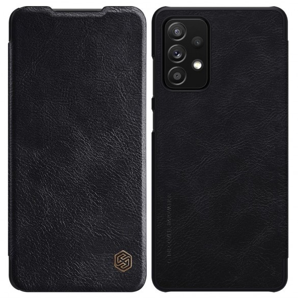 Nillkin Qin original läderfodral till Samsung Galaxy A72 4G svart