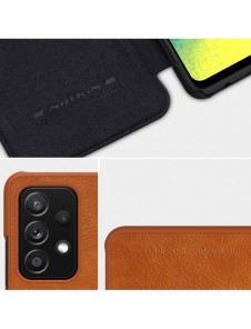 Nillkin Qin original läderfodral till Samsung Galaxy A72 4G svart