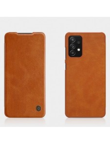 Nillkin Qin original läderfodral till Samsung Galaxy A72 4G brun