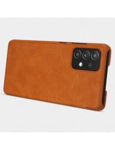 Nillkin Qin original läderfodral till Samsung Galaxy A72 4G brun