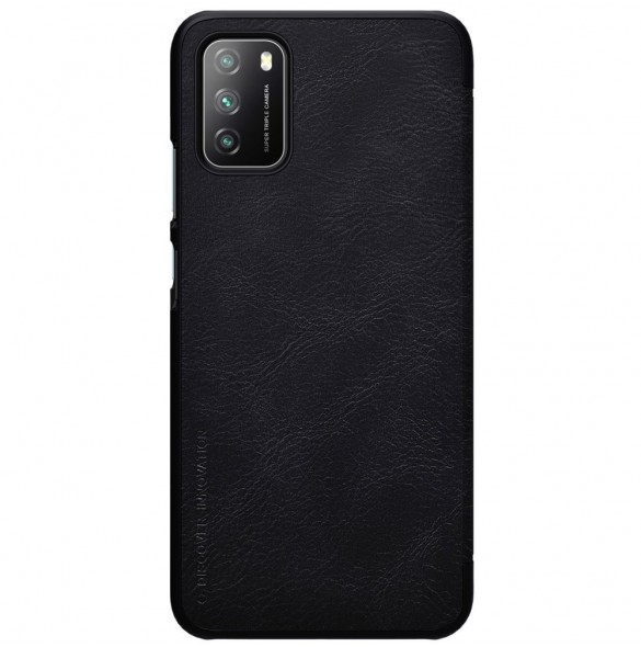 Nillkin Qin original läderfodral till Xiaomi Poco M3 svart