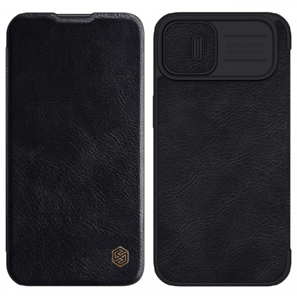 Nillkin Qin Pro Läderfodral iPhone 14 Plus 6.7 2022 Svart