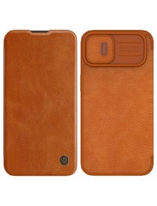 Nillkin Qin Pro Läderfodral iPhone 14 Plus 6.7 2022 Brun