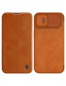 Nillkin Qin Pro Läderfodral iPhone 14 Plus 6.7 2022 Brun