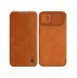 Nillkin Qin Pro Läderfodral iPhone 14 Plus 6.7 2022 Brun