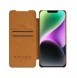 Nillkin Qin Pro Läderfodral iPhone 14 Plus 6.7 2022 Brun