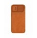 Nillkin Qin Pro Läderfodral iPhone 14 Plus 6.7 2022 Brun