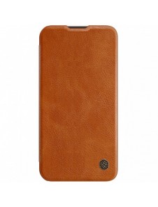 Nillkin Qin Pro Läderfodral iPhone 14 Plus 6.7 2022 Brun