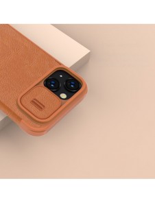 Nillkin Qin Pro Läderfodral iPhone 14 Plus 6.7 2022 Brun