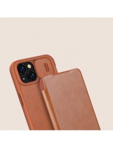 Nillkin Qin Pro Läderfodral iPhone 14 Plus 6.7 2022 Brun