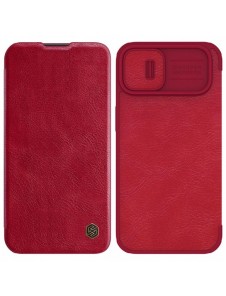 Nillkin Qin Pro Läderfodral iPhone 14 Plus 6.7 2022 Röd