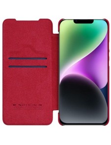 Nillkin Qin Pro Läderfodral iPhone 14 Plus 6.7 2022 Röd