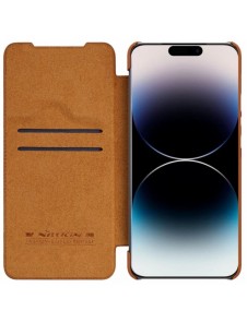 Nillkin Qin Pro Läderfodral iPhone 14 Pro 6.1 2022 Brun