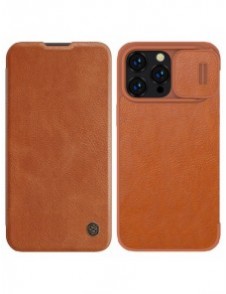 Nillkin Qin Pro Läderfodral iPhone 14 Pro Max 6.7 2022 Brun