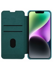 Nillkin Qin Pro Läderfodral-enligt läder iPhone 14 6.1 2022 Exuberant Green