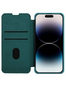 Nillkin Qin Pro Läderfodral-enkelt läder iPhone 14 Pro Max 6.7 2022 Exuberant Green