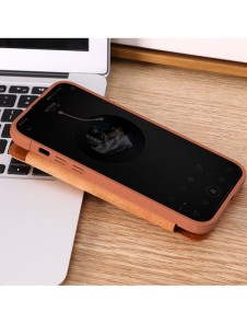 Nillkin Qin Pro Läder Flip-fodral med kameraskal till iPhone 15 Plus - Brun