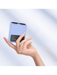 Nillkin Qin Vegan Läderfodral till Samsung Galaxy Z Flip 4 skal tillverkat av ekologiskt läderställ svart