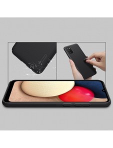 Nillkin Super Frosted Shield Fodral + stöd för Samsung Galaxy A02s EU svart