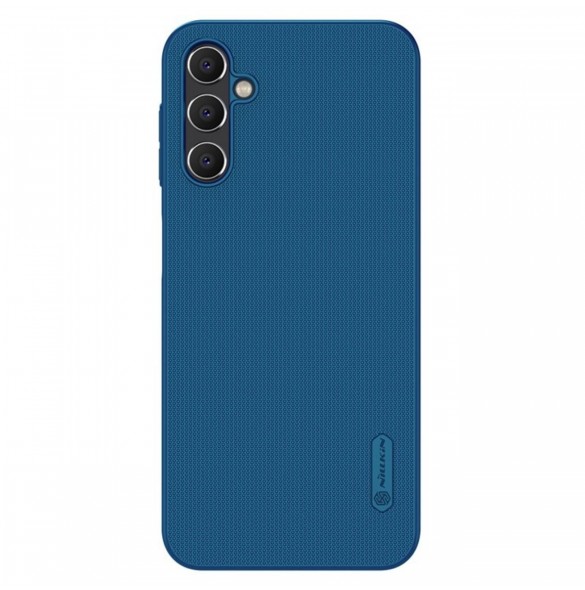 Nillkin Super Frosted Shield-fodral för Samsung Galaxy A14 5G / Galaxy A14-skal + telefonstativ blå