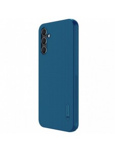 Nillkin Super Frosted Shield-fodral för Samsung Galaxy A14 5G / Galaxy A14-skal + telefonstativ blå