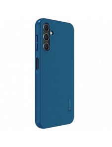 Nillkin Super Frosted Shield-fodral för Samsung Galaxy A14 5G / Galaxy A14-skal + telefonstativ blå