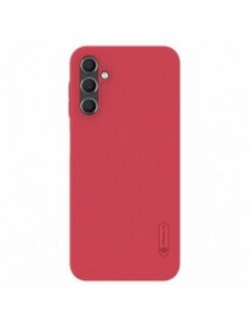 Nillkin Super Frosted Shield-fodral för Samsung Galaxy A14 5G / Galaxy A14-skal + telefonställ rött