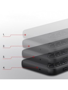 Nillkin Super Frosted Shield-fodral för Samsung Galaxy A14 5G / Galaxy A14-skal + telefonställ rött