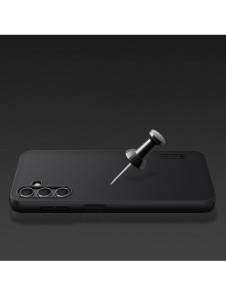 Nillkin Super Frosted Shield-fodral för Samsung Galaxy A14 5G / Galaxy A14-skal + telefonställ rött