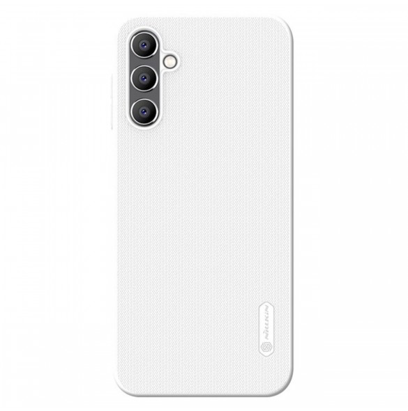 Nillkin Super Frosted Shield-fodral för Samsung Galaxy A14 5G / Galaxy A14-skal + telefonställ vit