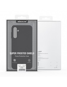 Nillkin Super Frosted Shield-fodral för Samsung Galaxy A14 5G / Galaxy A14-skal + telefonställ vit