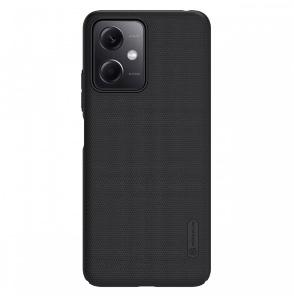 Nillkin Super Frosted Shield-fodral för Xiaomi Redmi Note 12 5G / Poco X5 5G skal + telefonställ svart