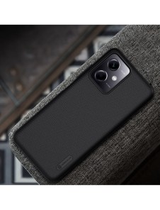Nillkin Super Frosted Shield-fodral för Xiaomi Redmi Note 12 5G / Poco X5 5G skal + telefonställ svart