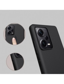 Nillkin Super Frosted Shield-fodral till Xiaomi Redmi Note 12 Pro+ skal + telefonställ svart