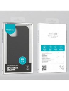 Nillkin Super Frosted Shield Pro förstärkt skal till iPhone 15 - blå