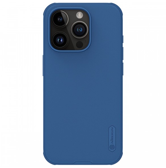 Nillkin Super Frosted Shield Pro förstärkt skal till iPhone 15 Pro - blå
